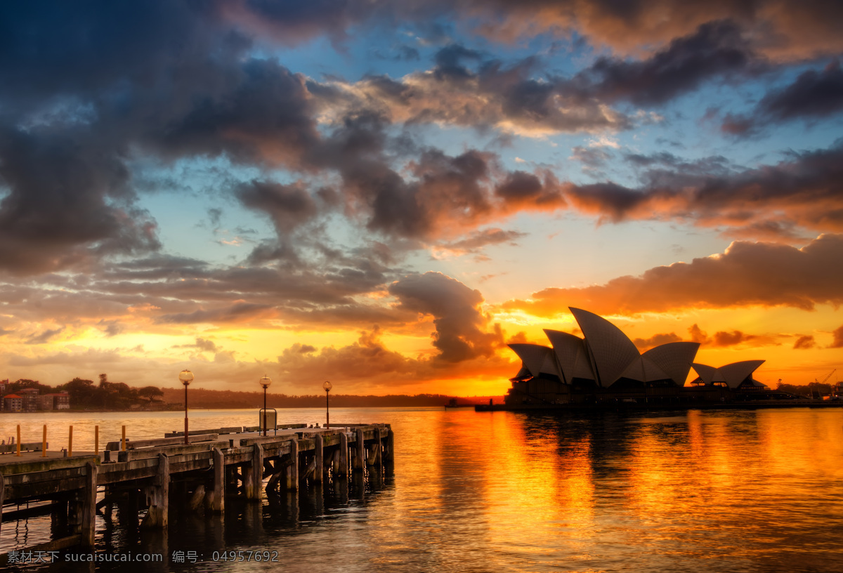澳大利亚悉尼 澳大利亚 悉尼 悉尼歌剧院 澳洲 悉尼港口 日出 海边 码头 海上日出 高 动态 风光摄影 自然风景 旅游摄影