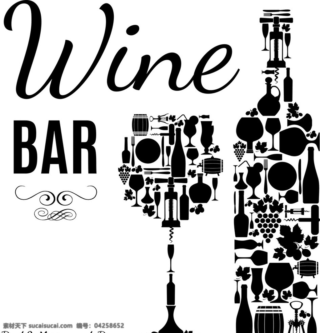 餐厅 矢量图 酒瓶 杯子 硅藻泥矢量图 餐厅矢量图 wine 葡萄酒 葡萄酒矢量图 拼图