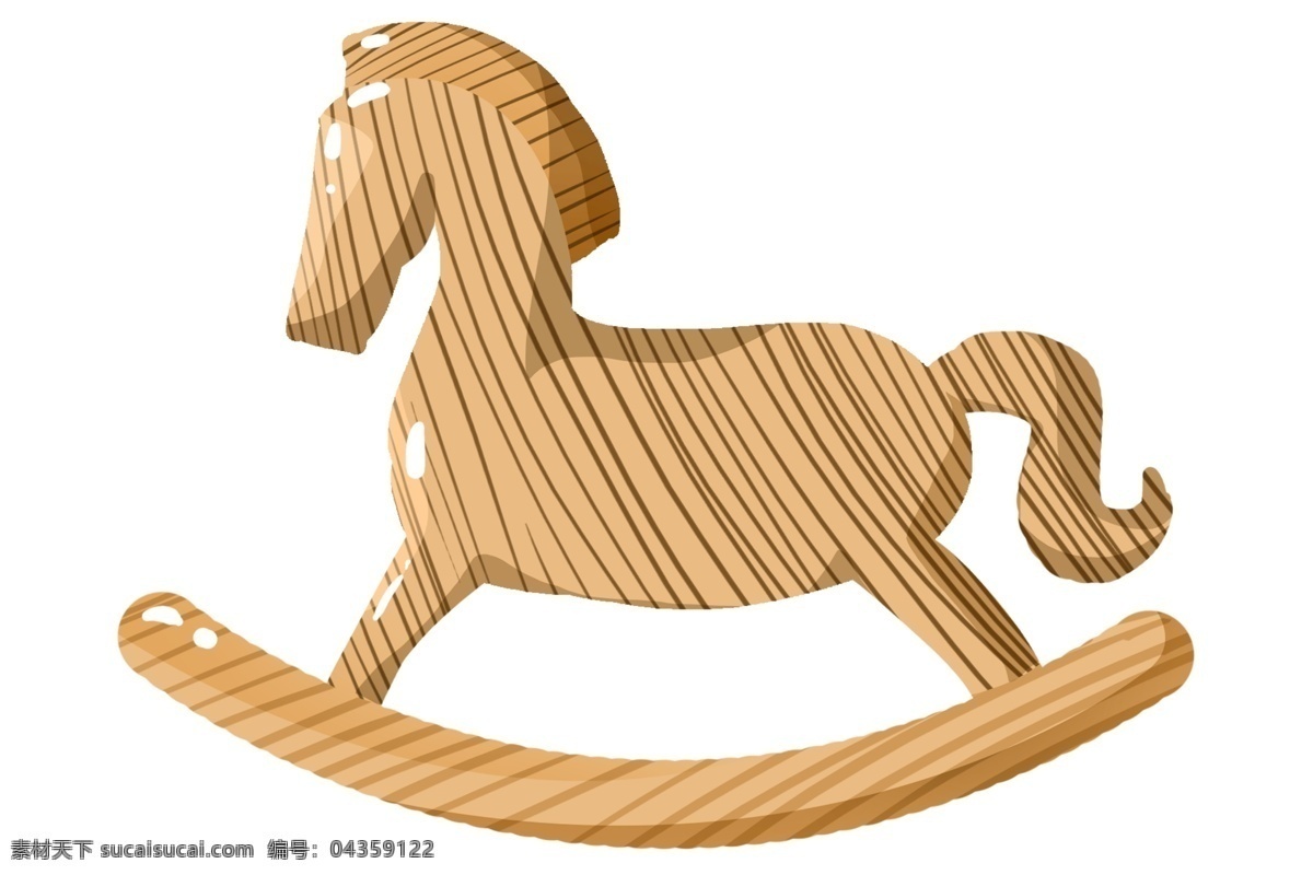 木质 玩具 木马 插画 木质的木马 卡通插画 木质插画 木纹插画 实木产品 实木物品 玩具的木马