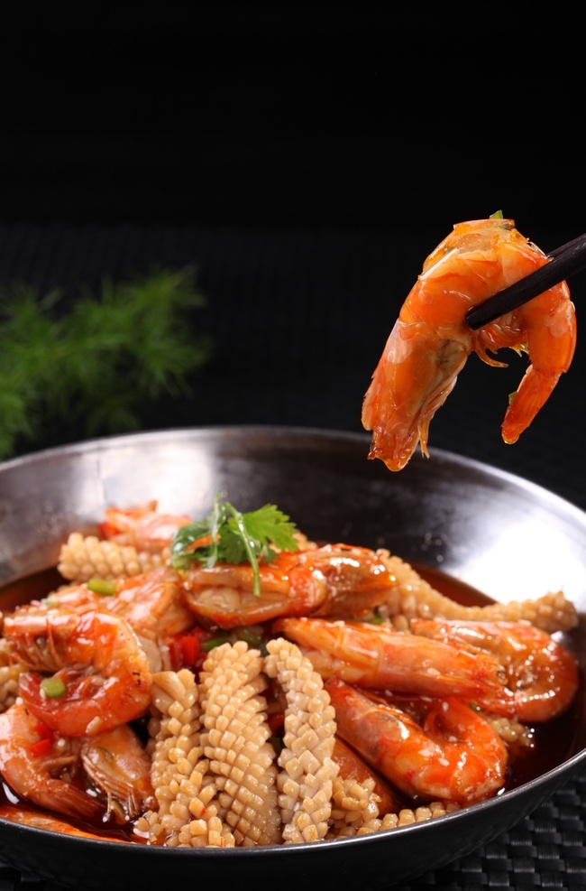 干锅尤鱼虾 美食 传统美食 餐饮美食 高清菜谱用图