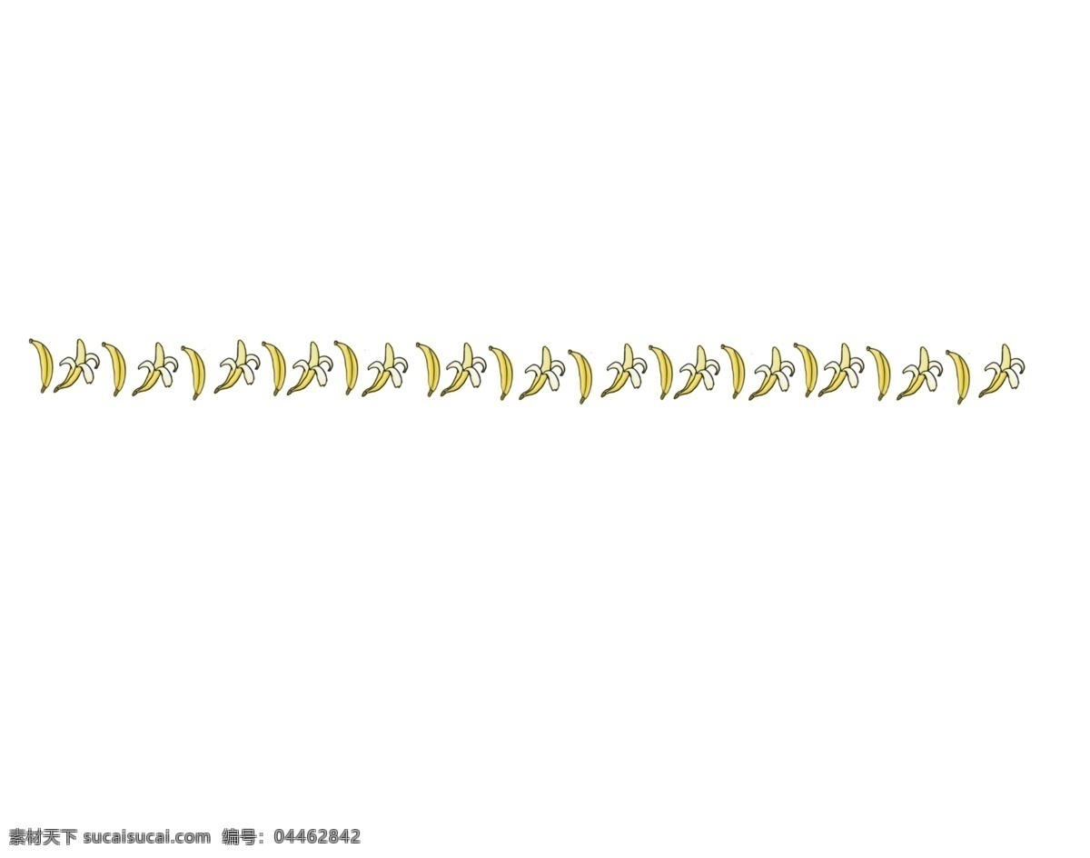 香蕉 分割线 插画 好吃的香蕉 卡通插画 分割线插画 简易分割线 香蕉分割线 水果香蕉