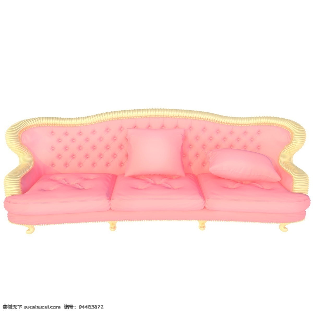 粉 黄色 沙发 插图 粉黄色插图 暖色 立体