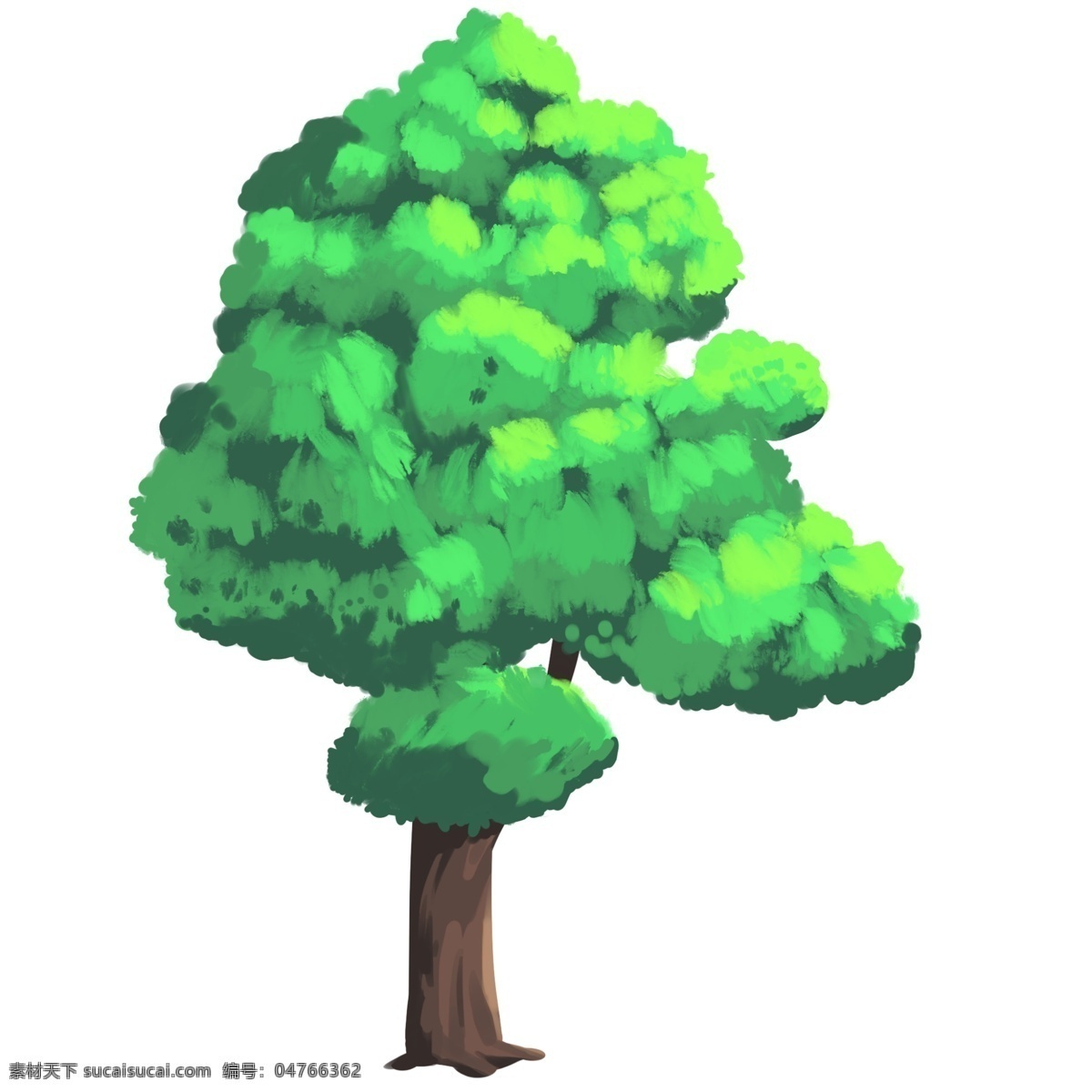 绿色 植物 大树 插画 绿色的大树 绿色的树叶 卡通插画 小树插画 树叶插画 植物插画 绿植插画