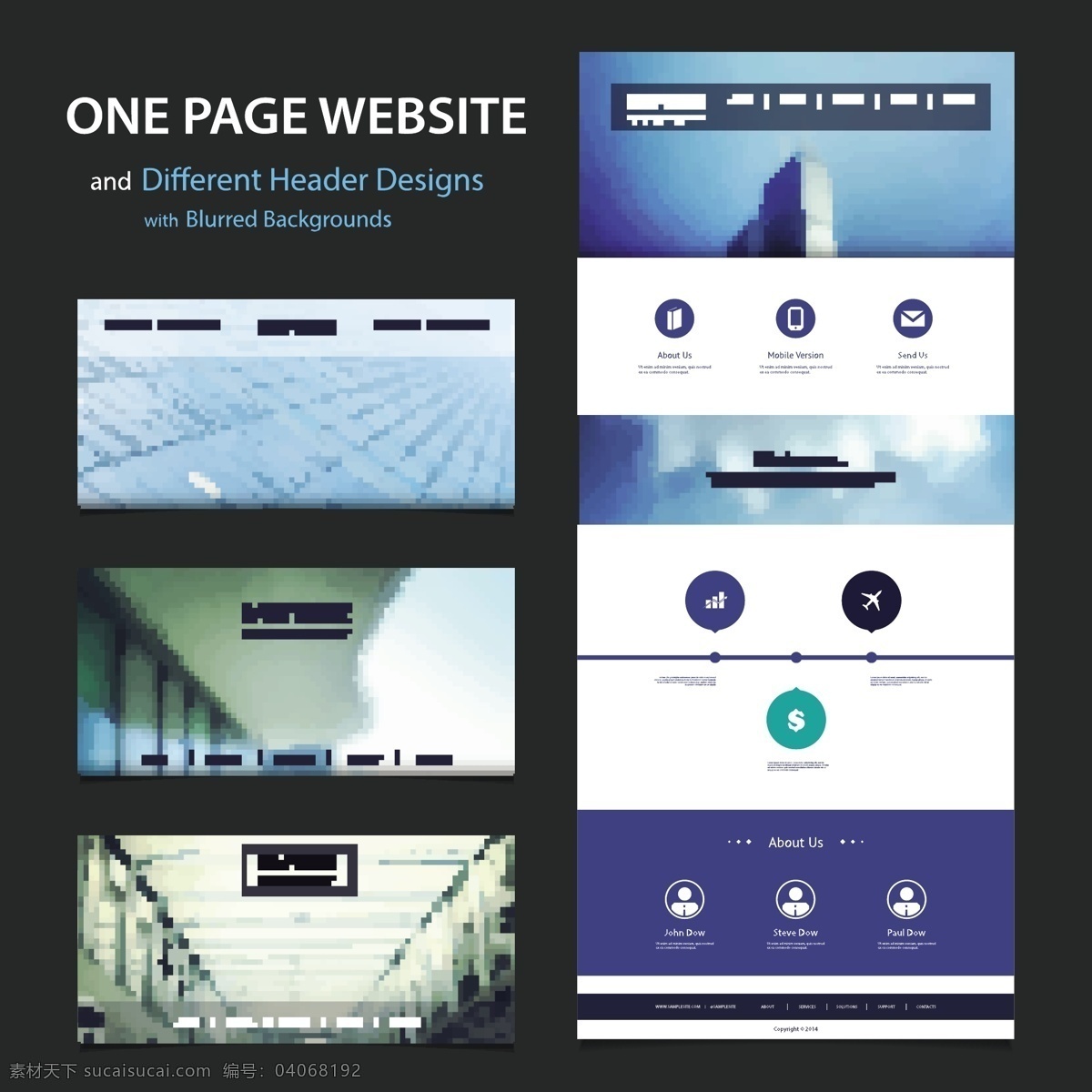 网站 毛玻璃 效果 蓝色 主页 网页素材 网页界面设计