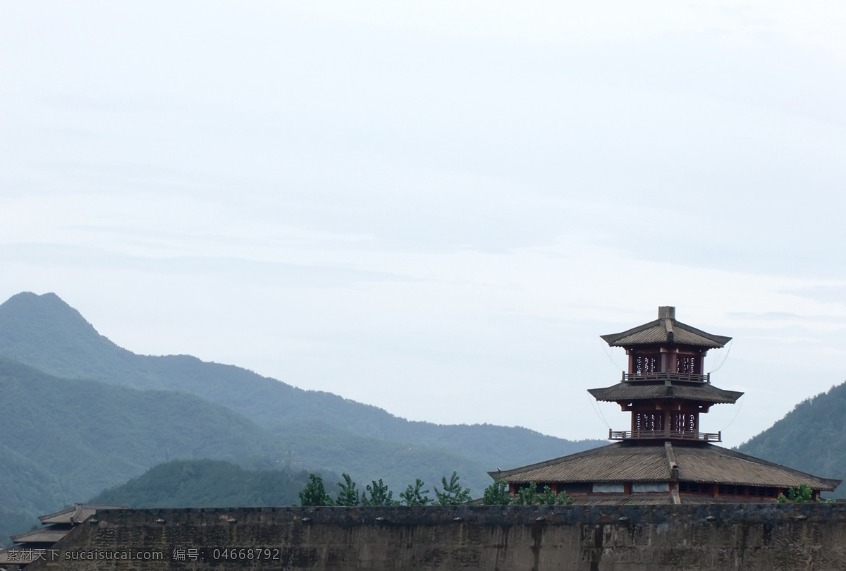 横店 影视城 古迹 山水 山水背景 山水风光 山水风景 设计模板 设计图库 设计元素 素材大全 素材图片 素材背景 家居装饰素材 山水风景画