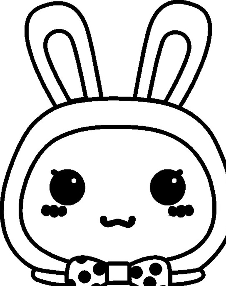 卡通兔子头 2014 卡通设计