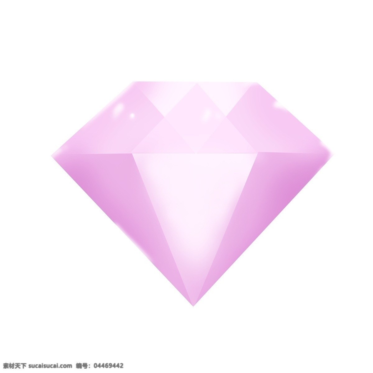 卡通 创意 粉色 钻石 宝石 水晶 水钻 珠宝 锆石 饰品 粉色钻石 几何体 水晶石 水晶钻 插画
