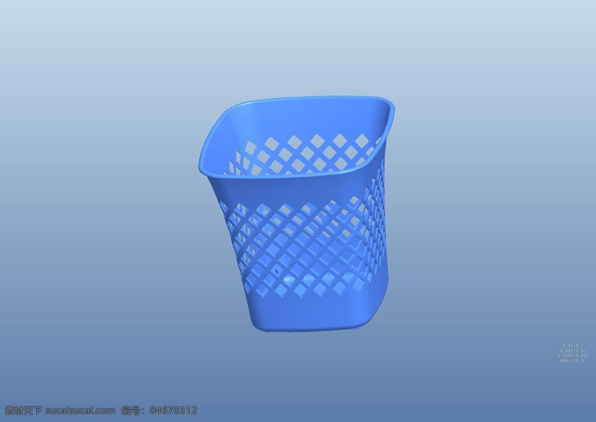 洗衣篮 塑料洗衣篮 3d作品 3d设计