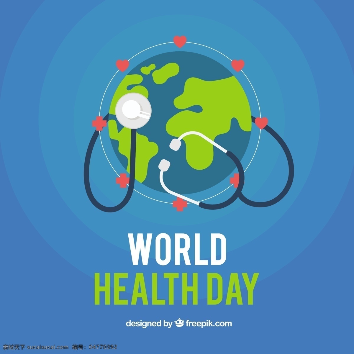 带 听诊器 蓝色 世界 背景 医学 医生 健康 医院 人 生活 保险 护理 医疗 营养 安全 国际