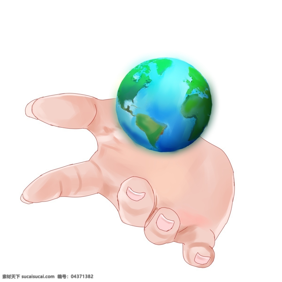 手 托 地球 创意 插图 手部动作 手掌 保护环境 爱护地球 呼吁 手部阴影 手掌张开 创意插图 手托地球