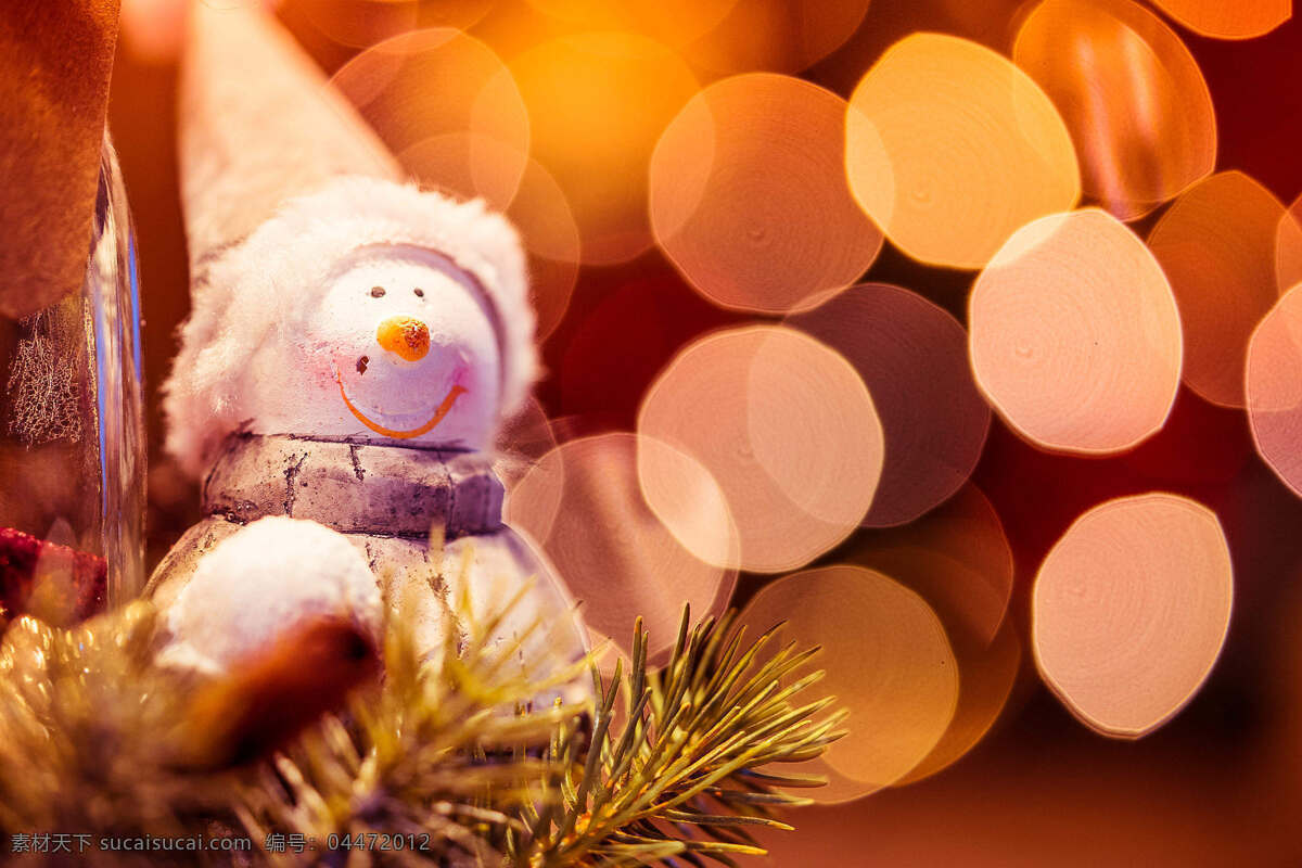 圣诞雪人图片 圣诞节 雪人 装饰 摆设 光晕 节日 生活百科 生活素材