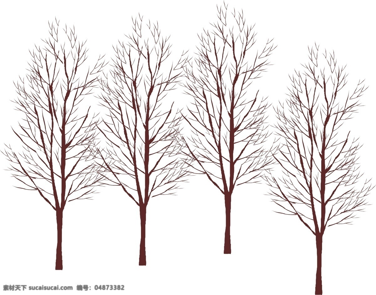 秋冬季 树 矢量图 秋冬季的树 矢量图ai树 白色