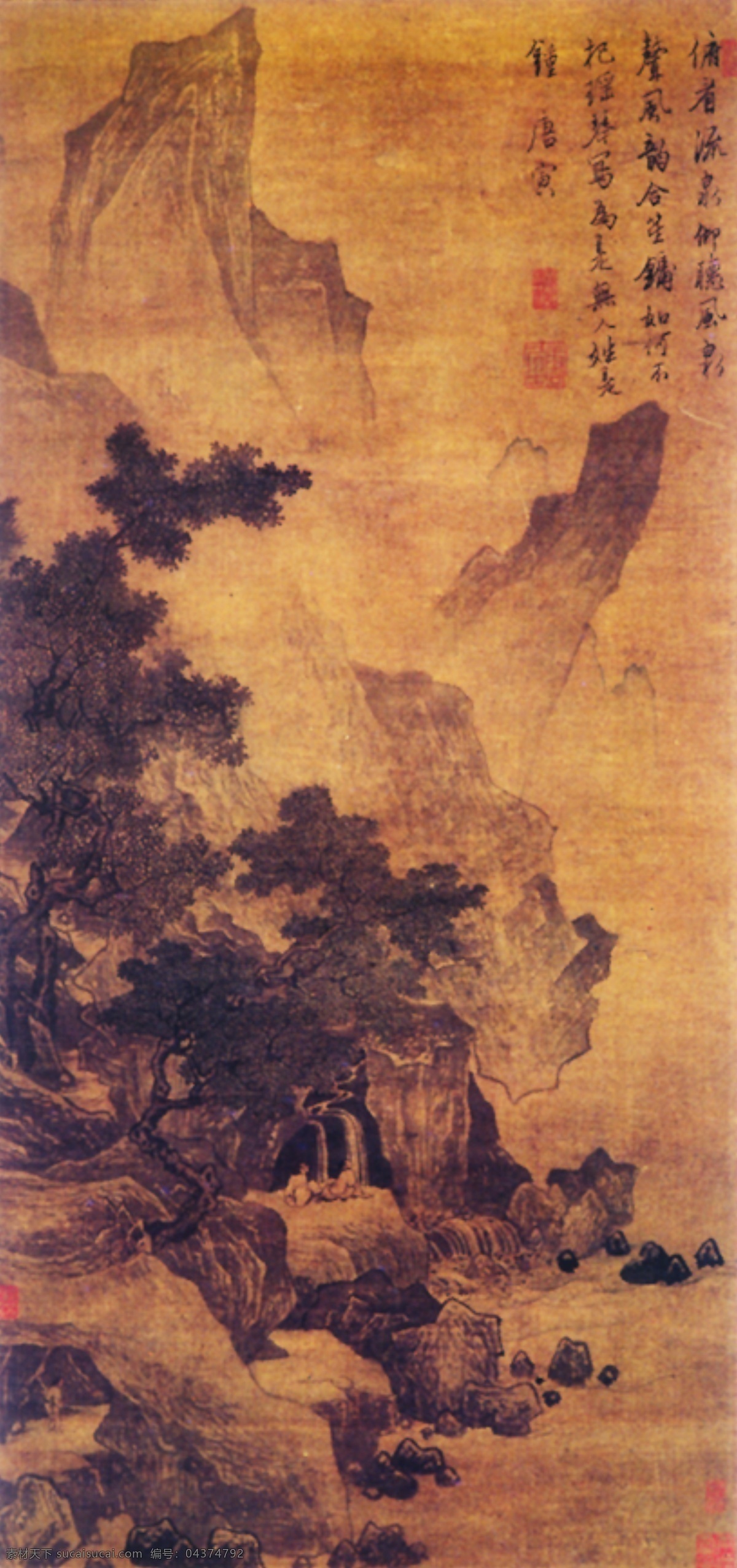 中国画 贴图 室内贴图 中国山水画 古典名画 家居装饰素材 山水风景画