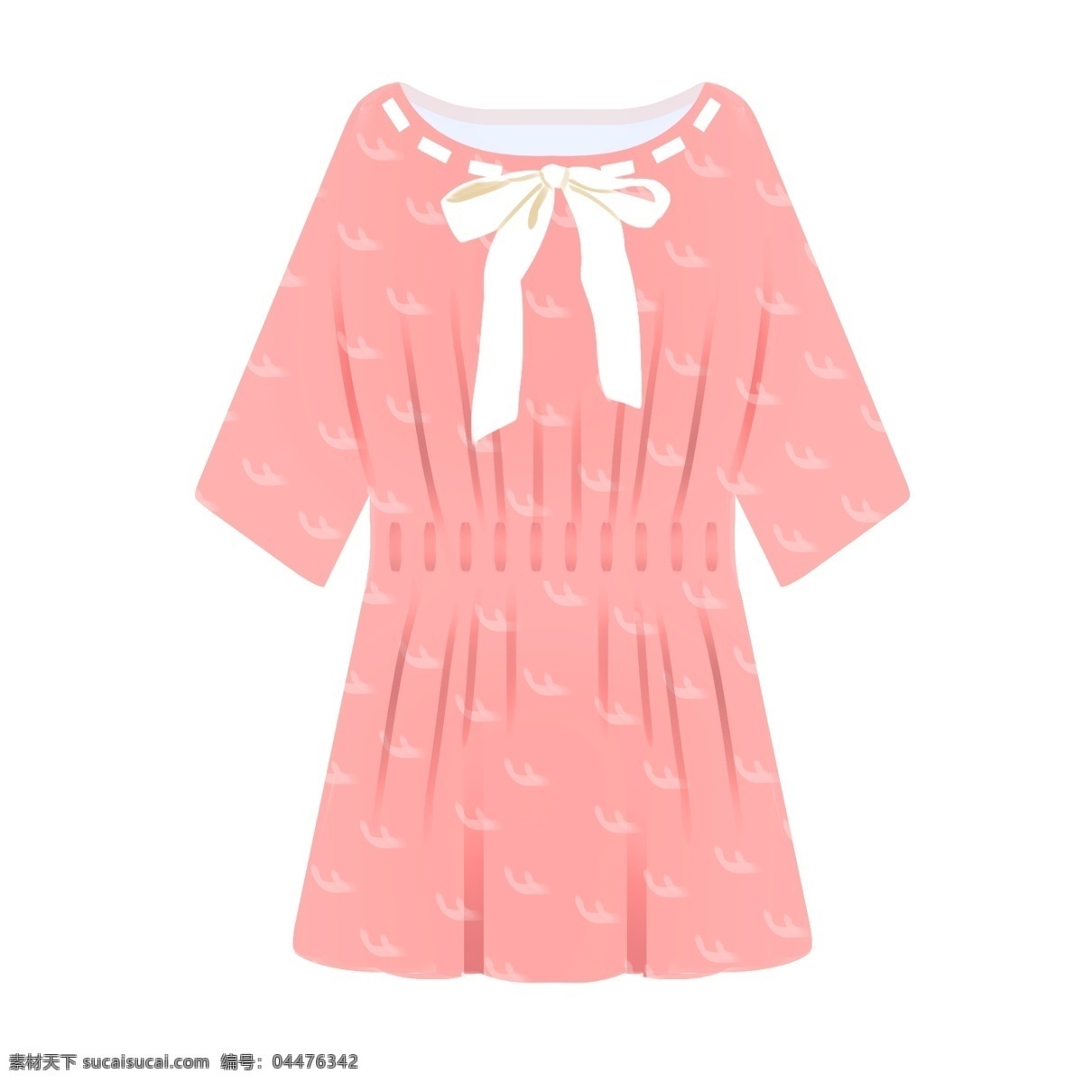 粉色裙子衣物 蝴蝶结 粉色 裙子