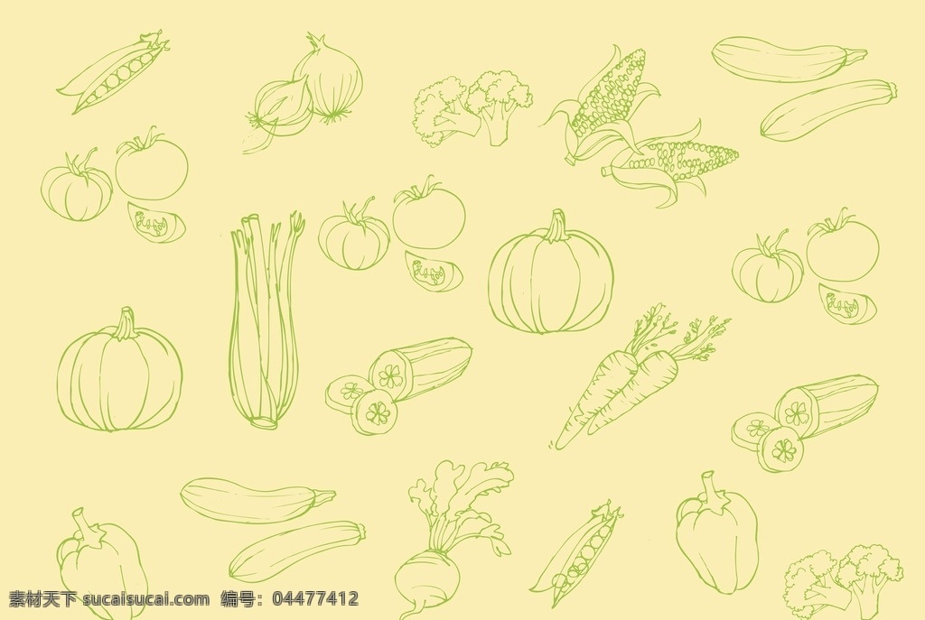 蔬菜 水果 矢量图 蔬菜素材 蔬菜背景 蔬菜矢量图