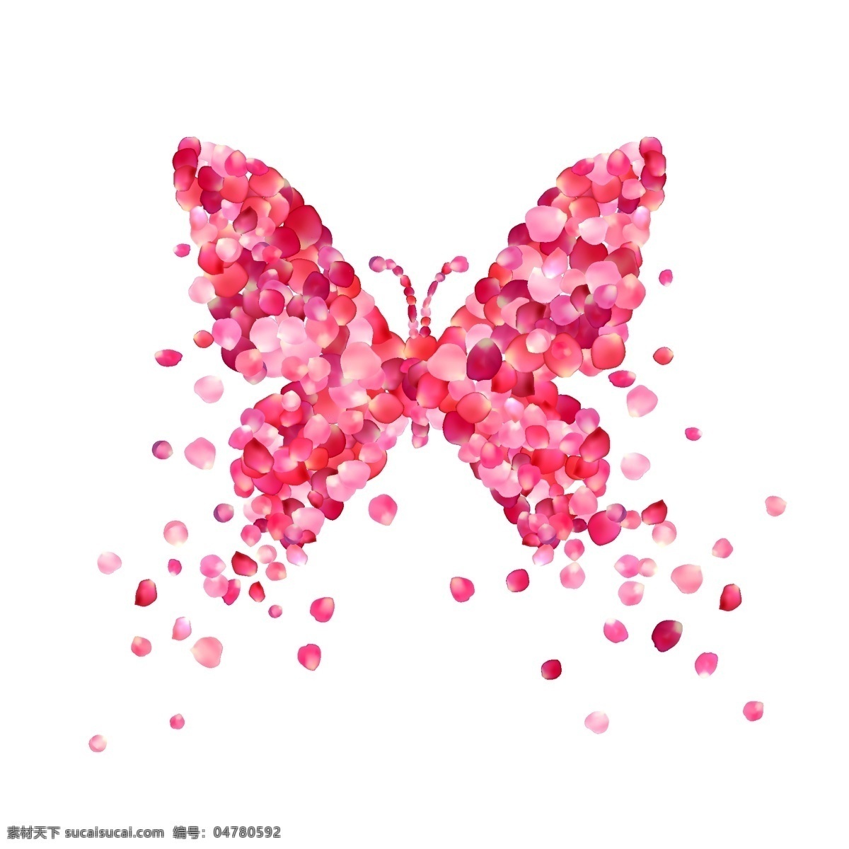 粉色 蝴蝶 矢量 海报 设计素材 动物 玫瑰 手绘 卡通 水彩 插画 创意 婚礼 爱情 装饰