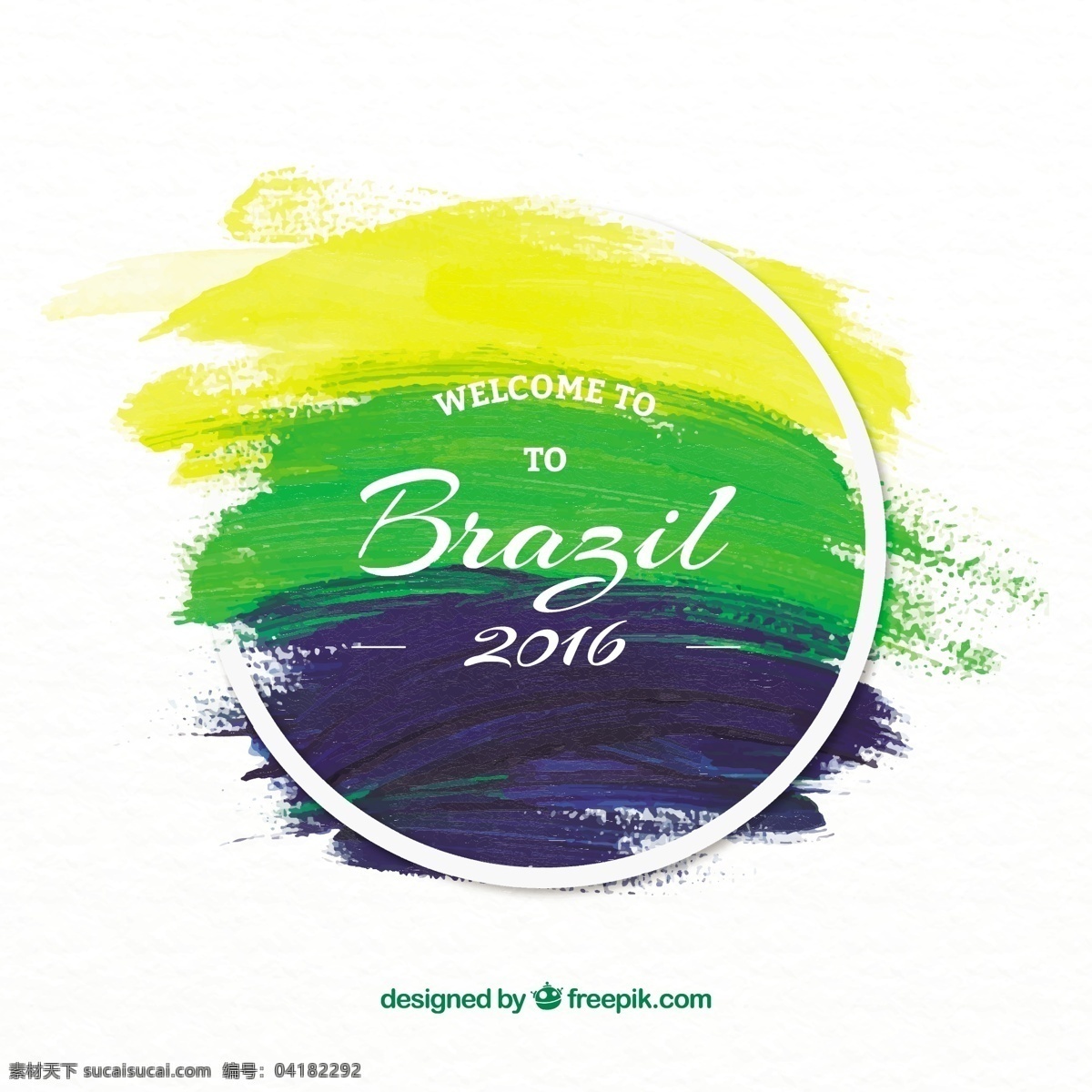 巴西 奥运会 2016 毛笔 笔刷 背景 矢量图 奥林匹克 笔画 培训 水彩画 运动项目 涂料刷 2016健康 白色
