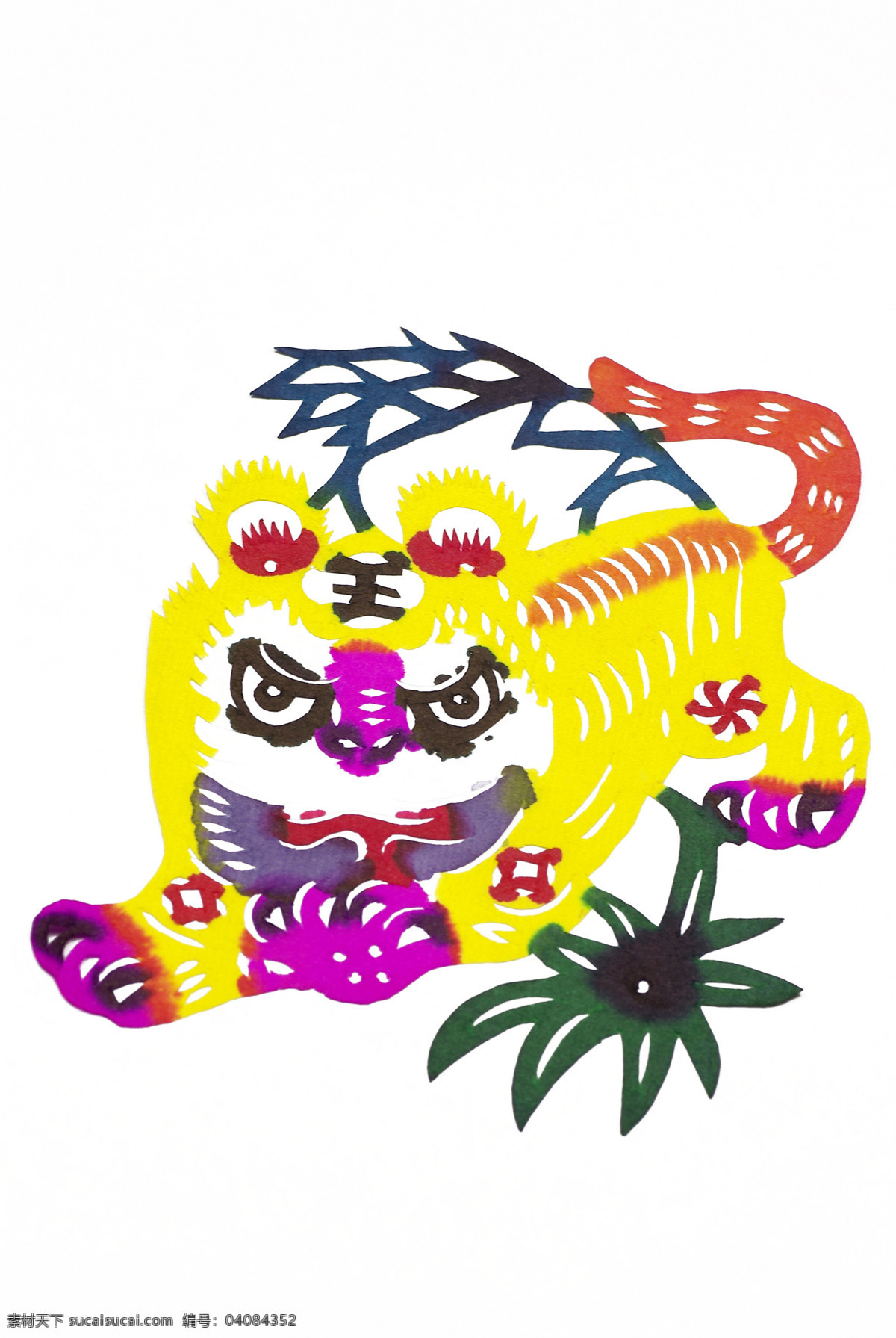 彩色 传统年画 传统文化 虎年 老虎 年画 色彩 传统 设计素材 模板下载 生肖 文化艺术