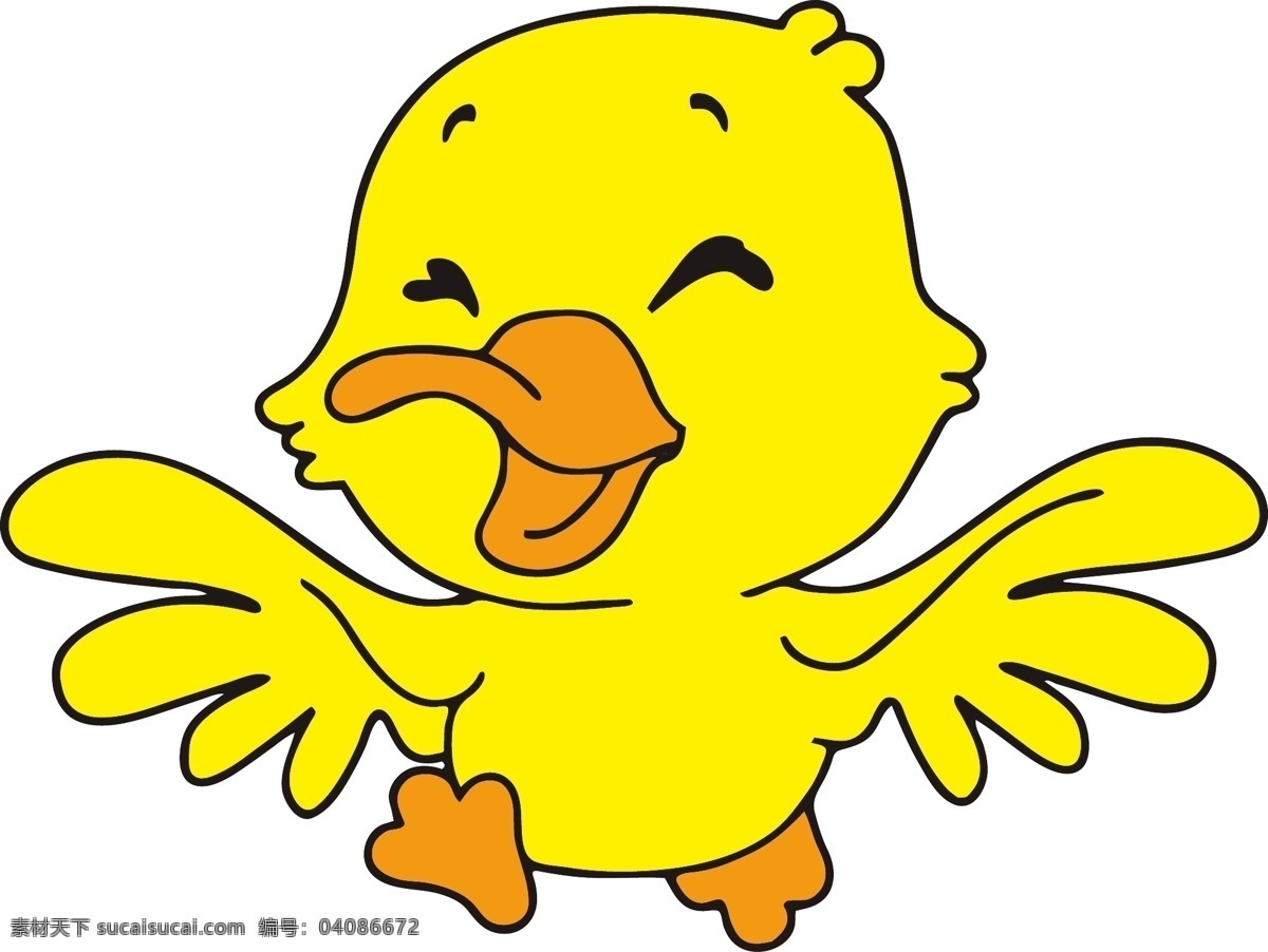 简笔画 快乐的小鸭子 奔跑 欢乐小鸭子 儿童简笔画 卡通