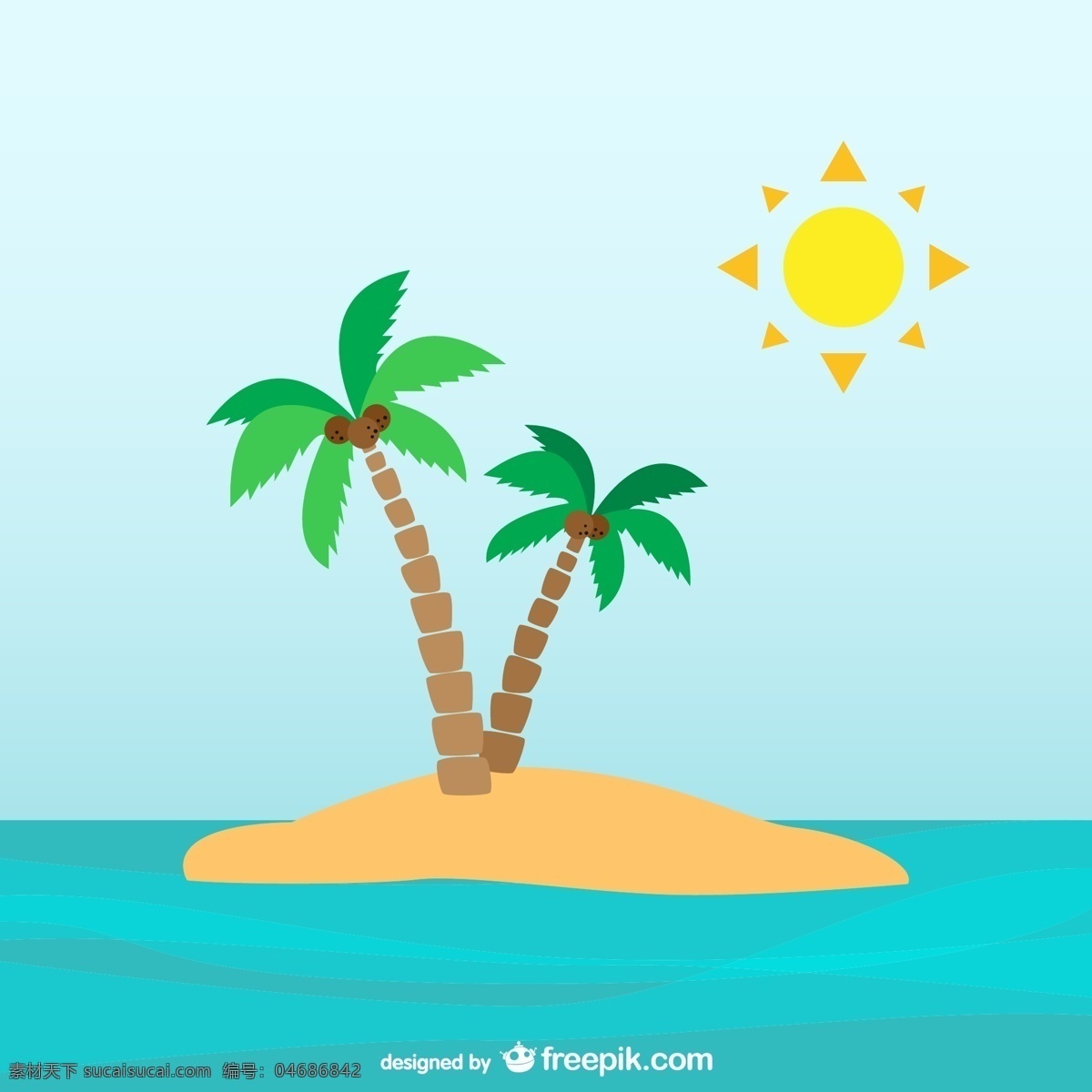 棕榈树 荒岛 上 树 夏天 水 旅游 太阳 自然 海洋 树叶 节日 树木 植物 热带 夏威夷 棕榈 沙漠 青色 天蓝色
