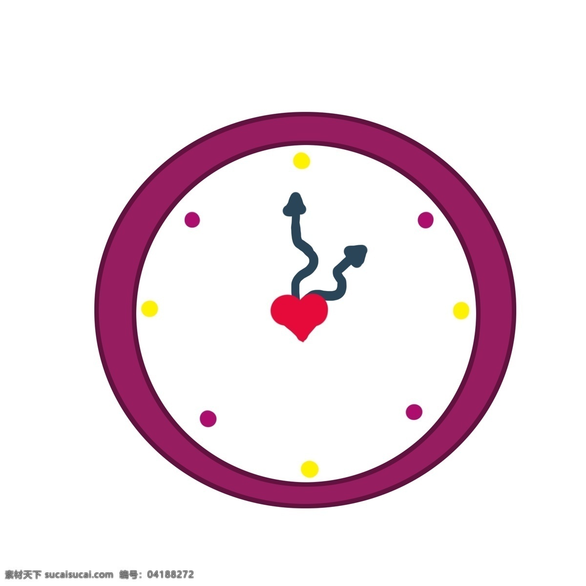 简易 紫色 圆盘 时钟 时间 手表 光阴 暖色 生活 实用 计时 手绘矢量钟表 卡通闹钟