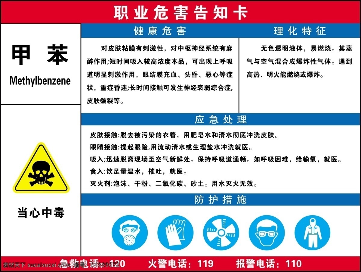 职业病 危害 告知 卡 甲苯 职业病危害 职业病告知卡 告知卡 告知书 知卡 注意标识 告知牌 周知卡 安全周知卡 化学品周知卡 周知卡展板 周知卡模板 危险标识 警告标识 危化品周知卡 危险化学品 分层