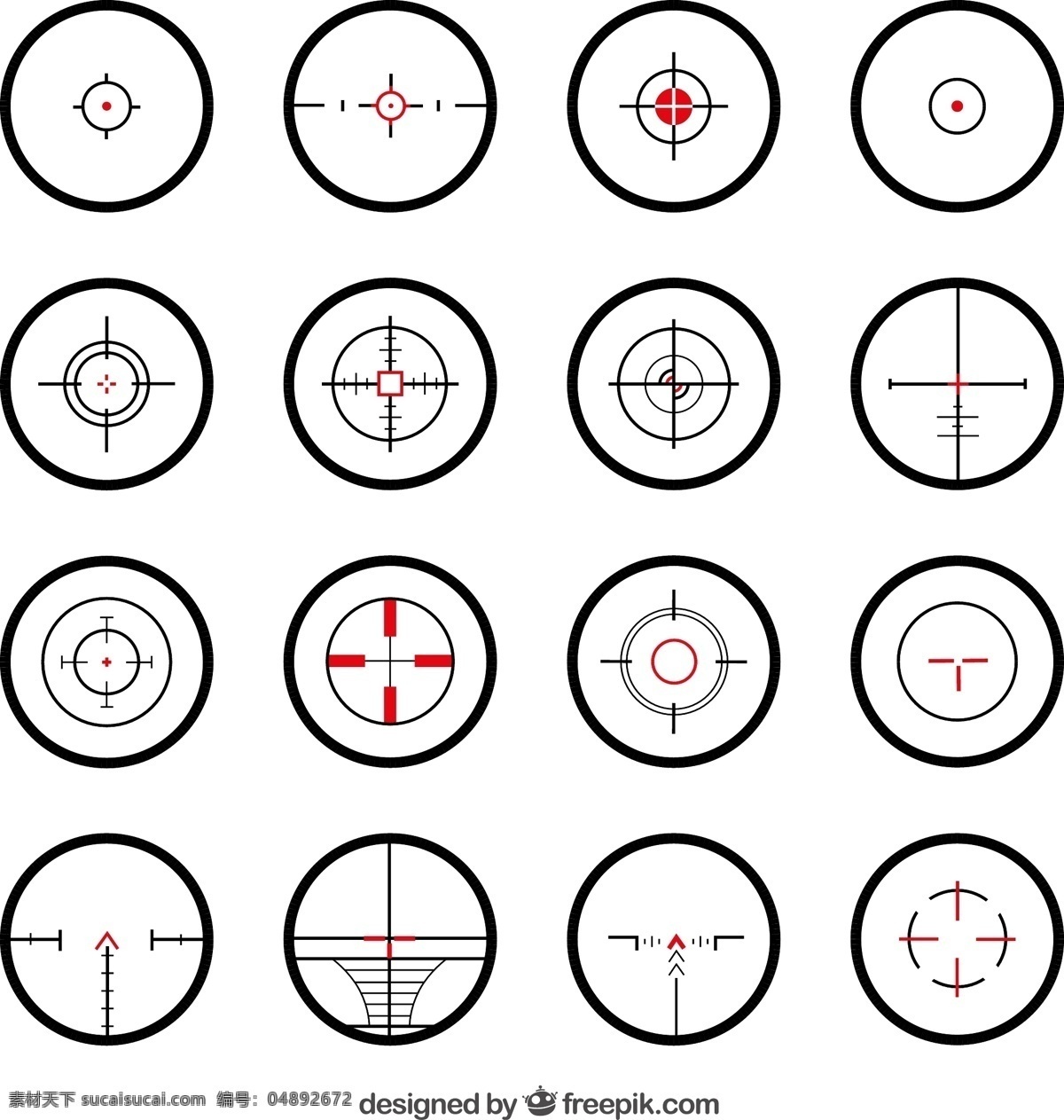 瞄准镜图标 图标 标志 目标 指针 目的 收集 十字准线 精确 十字线 瞄准