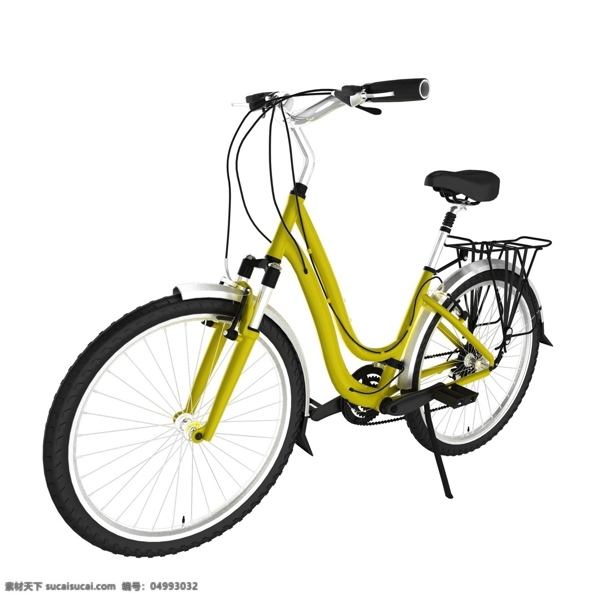 立体 脚踏车 单车 山地车 立体脚踏车 立体单车 黄色单车 黄色脚踏车 交通工具 立体交通工具 黄色