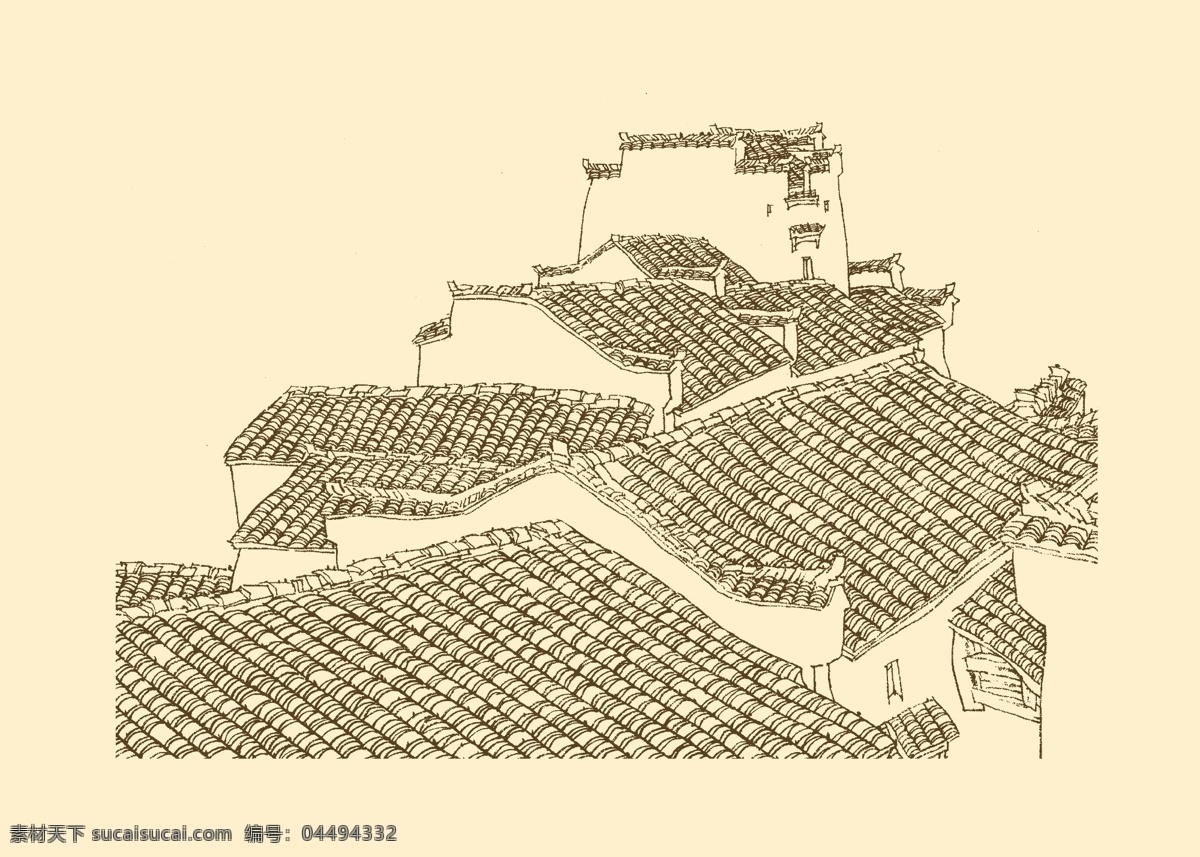 皖南古民居 白描 构图 建筑 古建筑 线描 勾勒 线条 民居 速写 钢笔画 徽派建筑 皖南 古 资料集 风景 分层 源文件