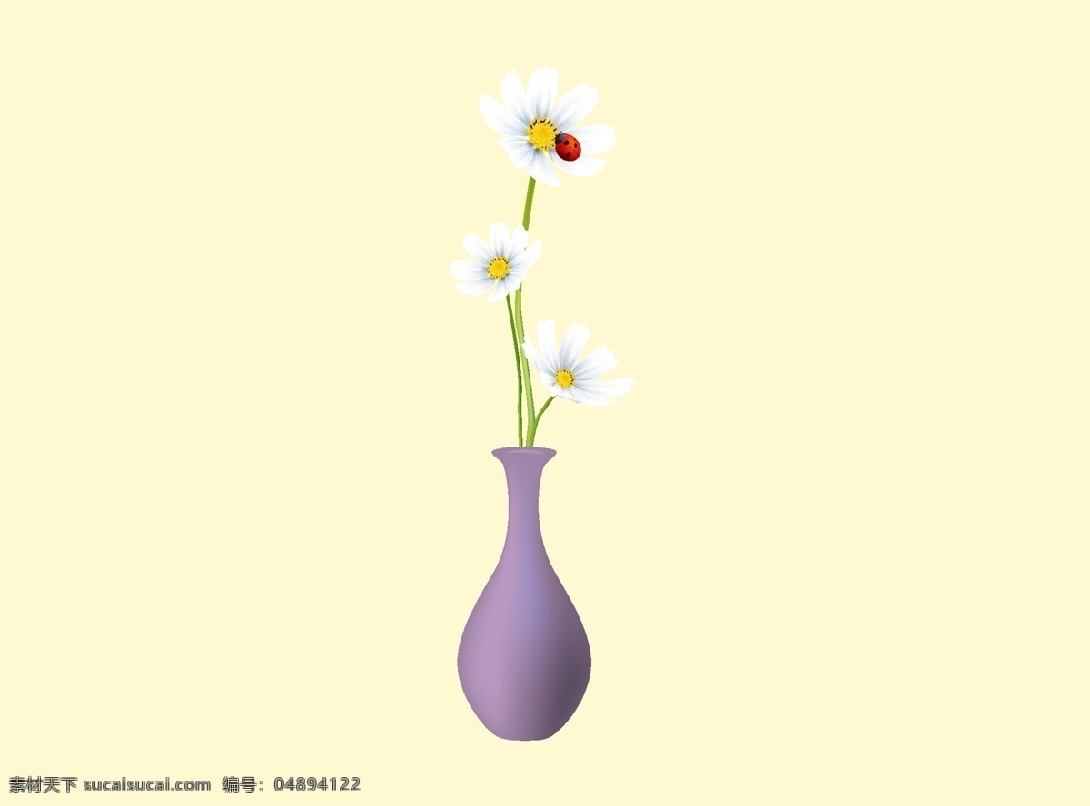 唯美 太阳花 手绘太阳花 手绘花朵 花卉花朵 手绘花卉 矢量素材 手绘植物 花瓶