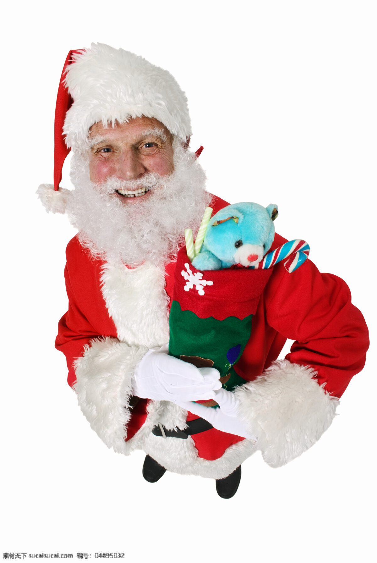人物摄影 人物图库 圣诞老人 圣诞素材 玩具熊 抱 玩具 熊 慈祥 psd源文件