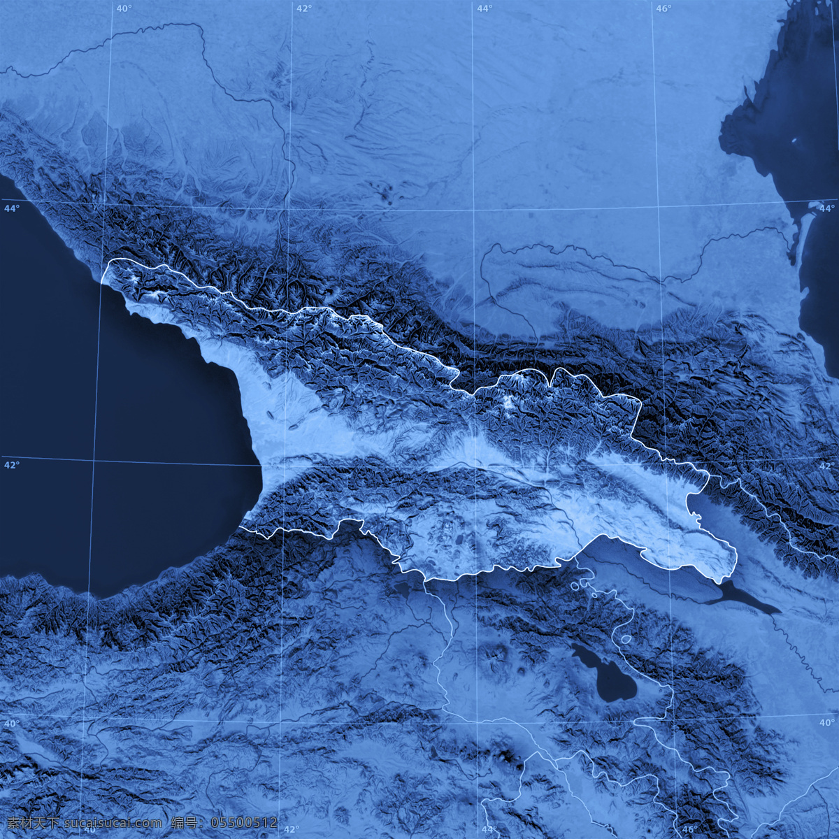 峡谷 地形 地图 高山 蓝色背景 边界线 蓝色 3d 渲染 其他类别 环境家居