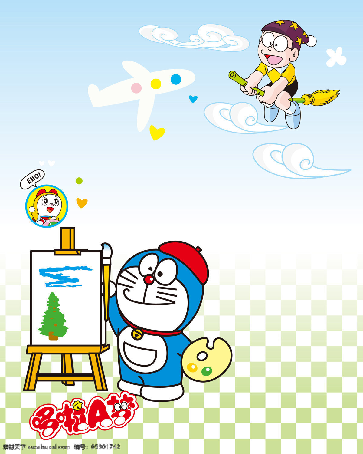 机器猫 移门图案 移门大全 强化图案 衣柜门图案 底纹 画册设计
