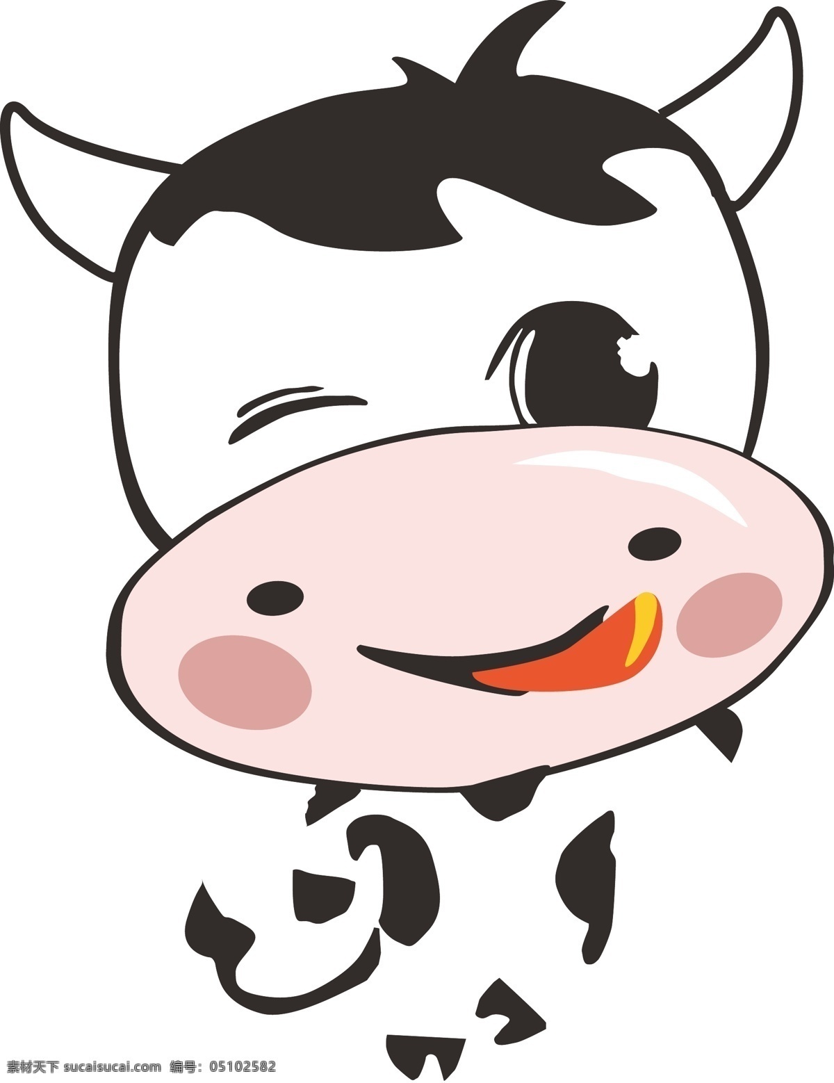 卡通小奶牛 卡通奶牛 可爱奶牛 矢量奶牛 牛奶 活泼奶牛 卡通设计