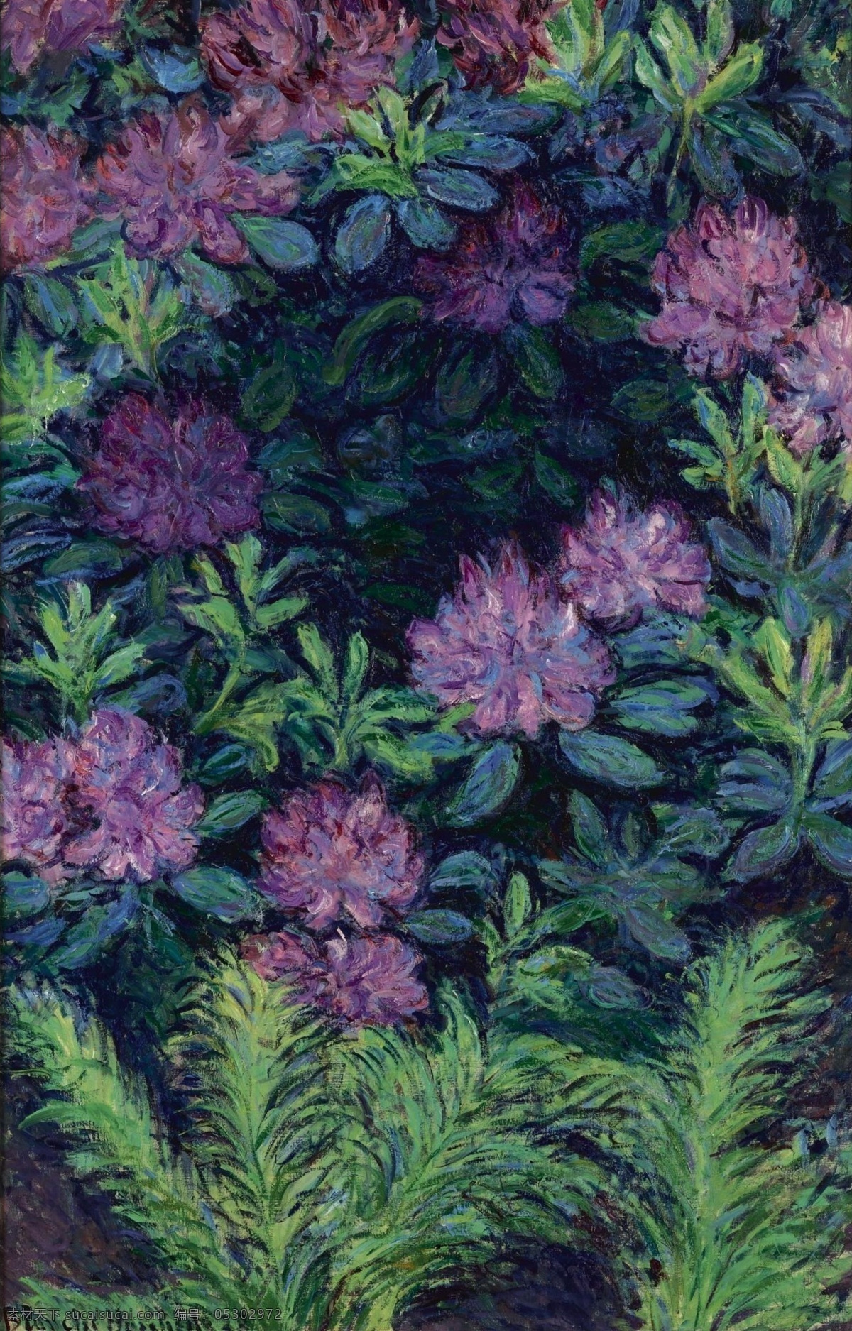 1928 大师 画家 风景画 静物 油画 建筑 装饰画 rhododendrons hoschedemonet blanche 人物 高清 西方 国外 现代 家居装饰素材