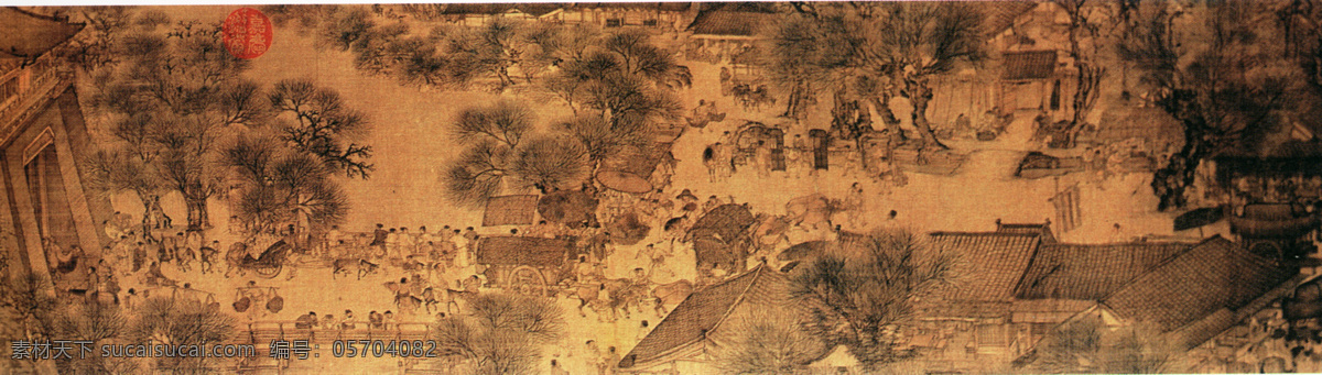 清明上河图 全 图 北京故宫博物院 藏 张择端 水墨画 文化艺术 绘画书法 设计图库