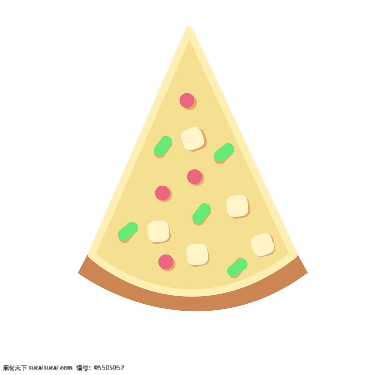美味 食物 披萨 插画 美味的披萨 卡通插画 食物插画 食品插画 美食插画 美味食物 绿色的葱花