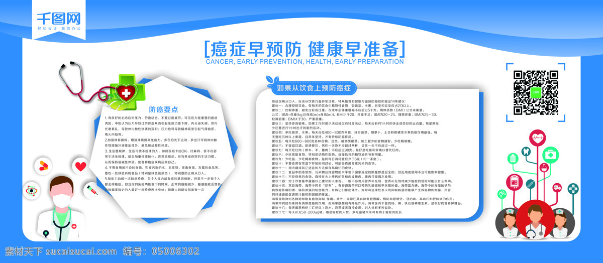 蓝色 简约 医疗卫生 预防 癌症 展板 清新 医疗 卫生 合理膳食 适当运动 戒烟限酒 预防癌症 癌症治疗 健康 医疗卫生展板 医疗展板 健康医学展板 医学宣传展板