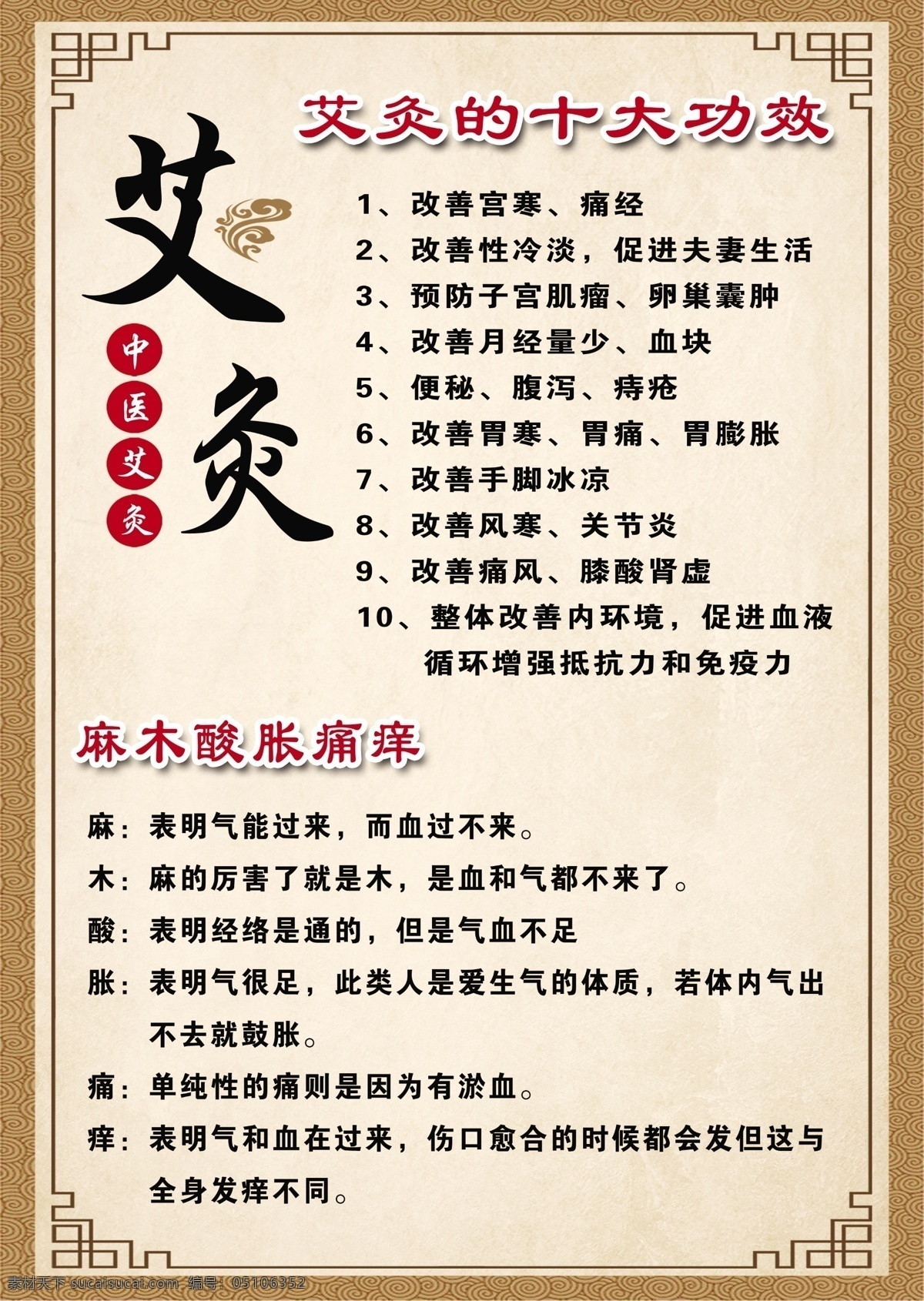 艾灸 十大 功效 中医 麻 木 酸 胀 痛