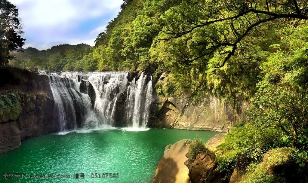 山水风光 瀑布 河水 溪流 自然风光 自然风景 山林风光 自然景观 山水风景