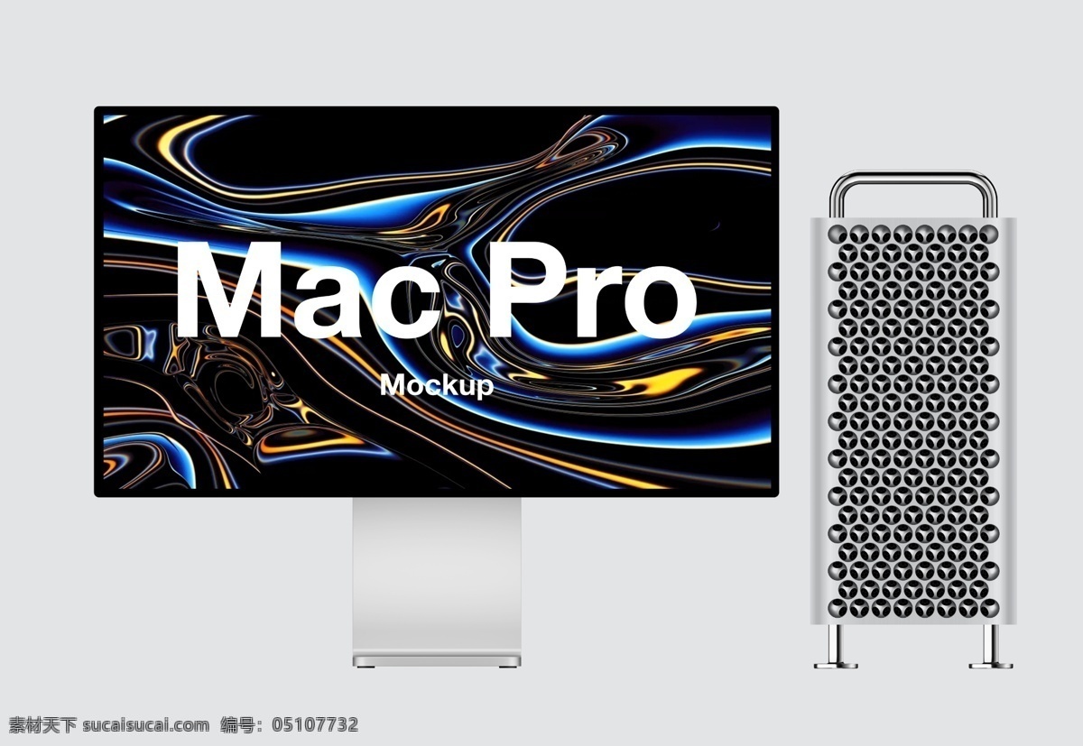 mac pro样机 pro 工作站 xdr 苹果电脑 显示器 样机 macpro display 6k 4k 分辨率 分层