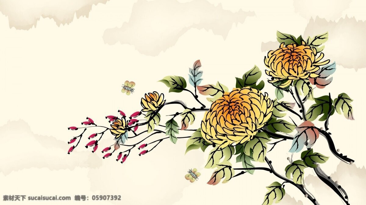 闻 花 忆 香 花香 菊花 插画集