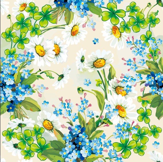 手绘花朵 手绘 花朵 环绕花朵 唯美 手绘插画 花卉 白色