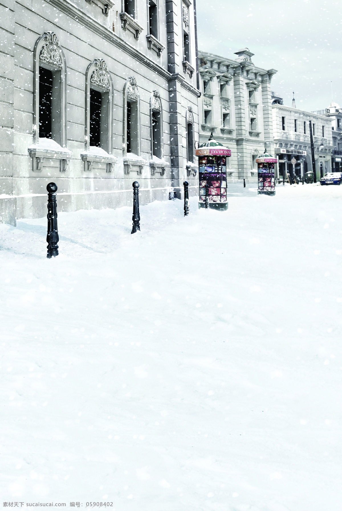 欧式 建筑物 雪景 影楼 背景 影楼素材 影楼背景 摄影背景 喷绘背景 高清背景 高清图片 高清大图 实用背景 主题背景 积雪 白雪 冰雪 雪地 大雪 雪花 下雪 白色