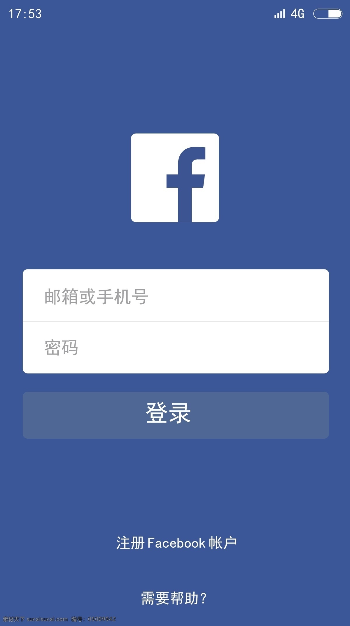 国外 app 登录 界面 ui 国外app 登录界面 平面设计 facebook
