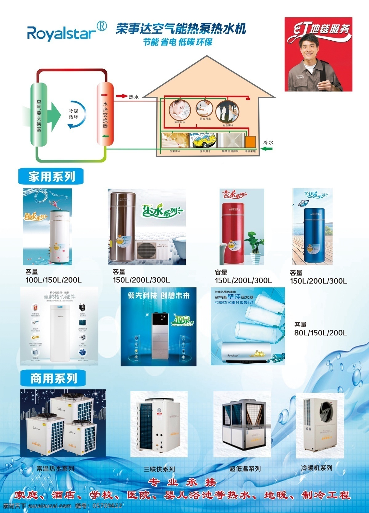 荣事达 空气 热水器 彩页 荣事达空气能 空气能 荣事达彩页 dm宣传单