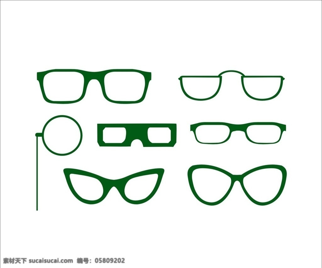 眼镜 眼镜矢量素材 卡通眼镜 眼镜框 卡通眼镜框 太阳眼镜 墨镜 眼镜效果图 眼镜设计 生活百科 生活用品 矢量素材