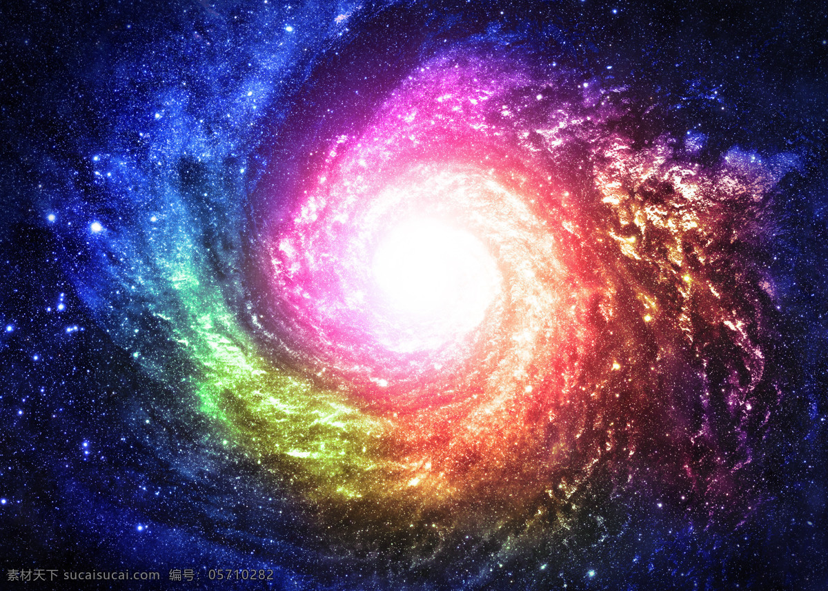 七彩 银河系 星星 星光 星空 太空 光芒 宇宙太空 环境家居