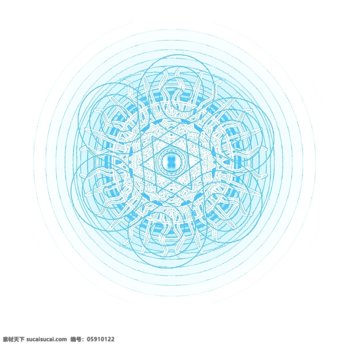 圆形 青色 魔法 阵 透明 底 蓝色 魔法阵 圆环发光 光圈 光效 光环 免抠图 装饰图 光束 光点 插画 抠图