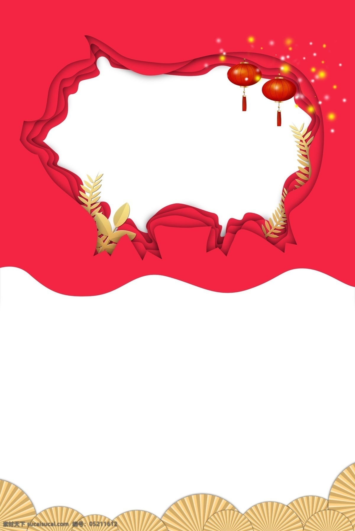 新年 剪纸 立体 海报 边框 农历新年 春节 2019年 猪年 过年 矢量 猪 装饰 新年装饰 海报装饰 中式 中国风